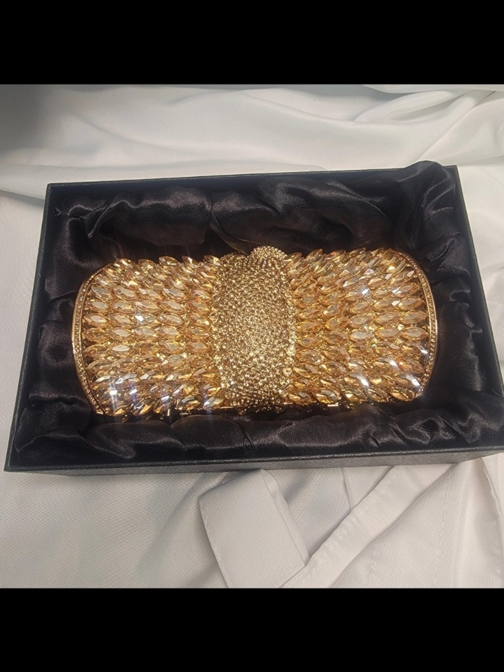 Boutique De Fgg Austrian Crystal Embellished Evening Clutch - Women Bags